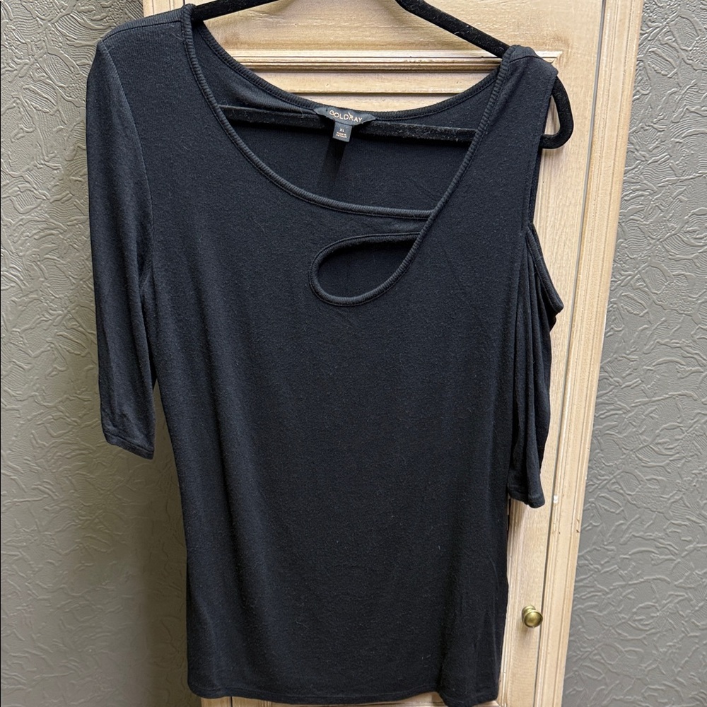 Black Off-the-Shoulder Sweater